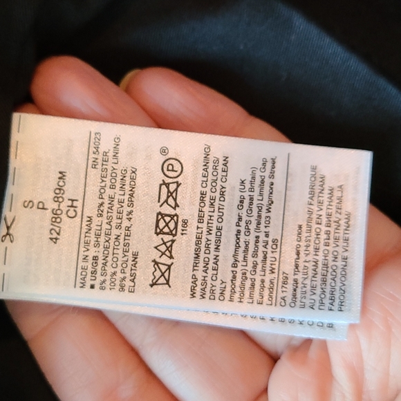 🎉Host Pick🎉 Banana Republic Navy Blue Vegan Suede Biker Jacket - Picture 9 of 9